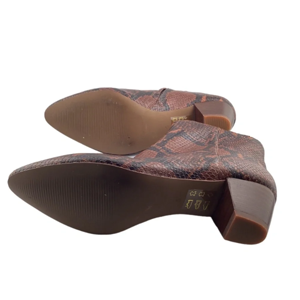 Madewell Women’s The Bea Boot in Snake Embossed Leather Size 5 Booties - Picture 9 of 9